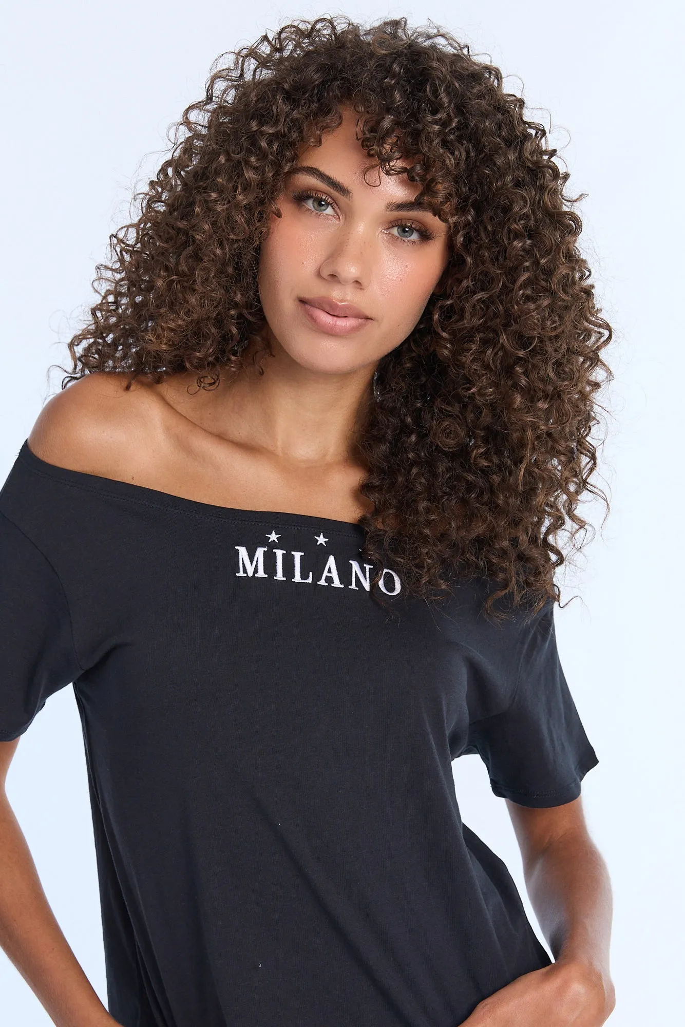 AERO Graphic Off-Shoulder Short Sleeve Tee sold by Bluenotes product image thumbnail 3