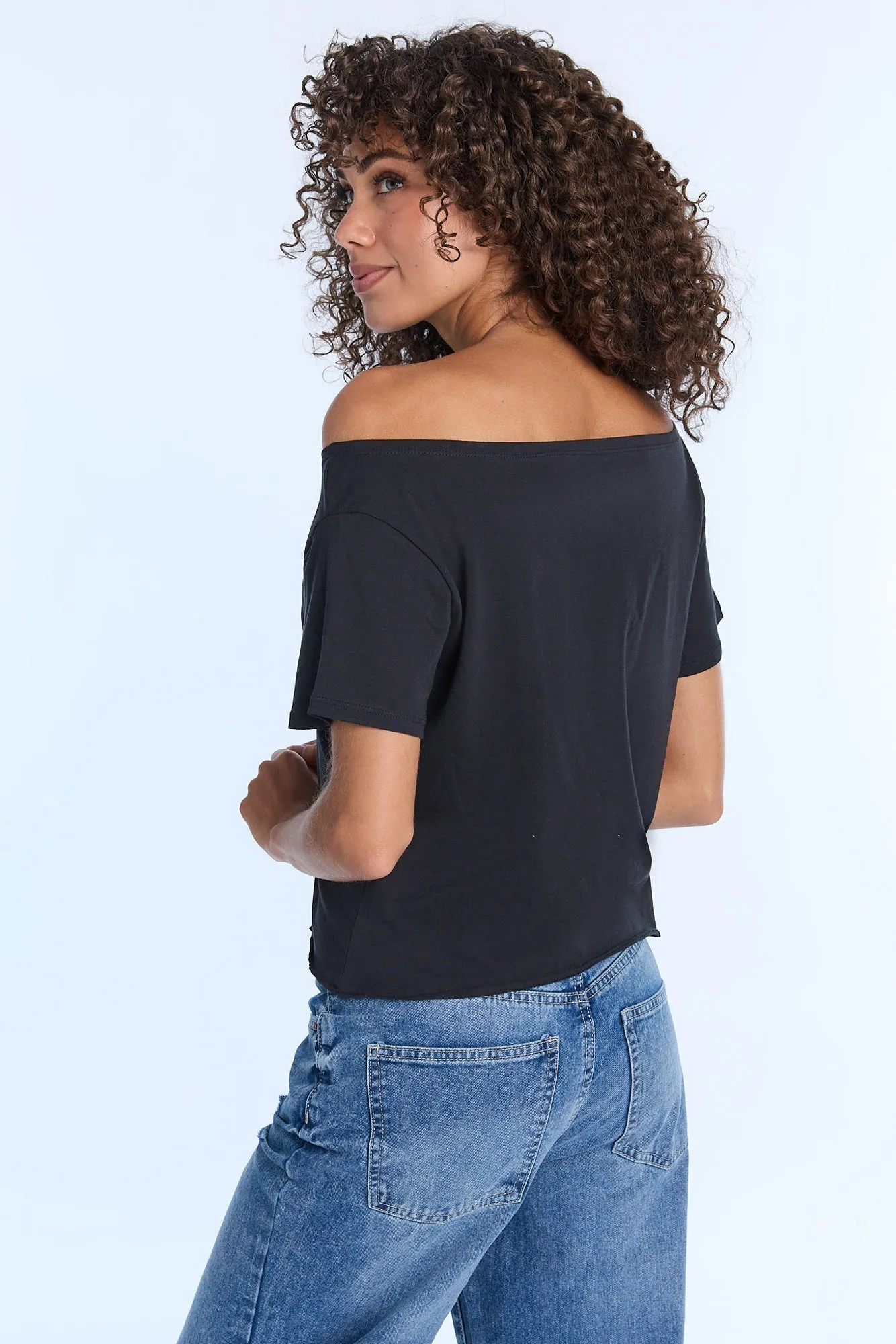 AERO Graphic Off-Shoulder Short Sleeve Tee sold by Bluenotes product image thumbnail 4