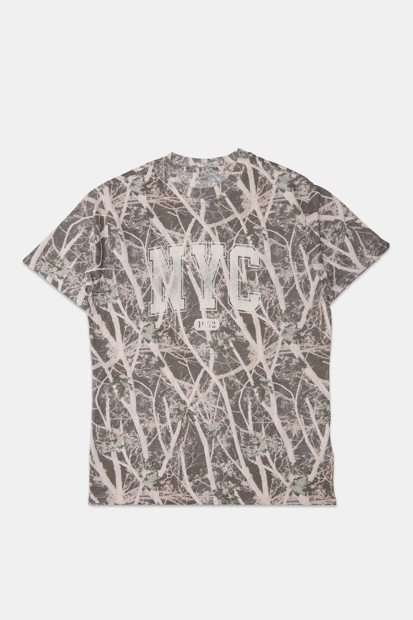 NYC Tree Camouflage Graphic Boyfriend Tee sold by Bluenotes