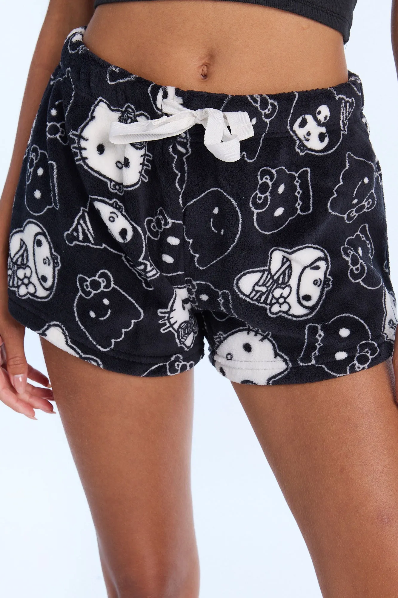 Hello Kitty Skull Plush Pajama Shorts sold by Bluenotes product image thumbnail 2