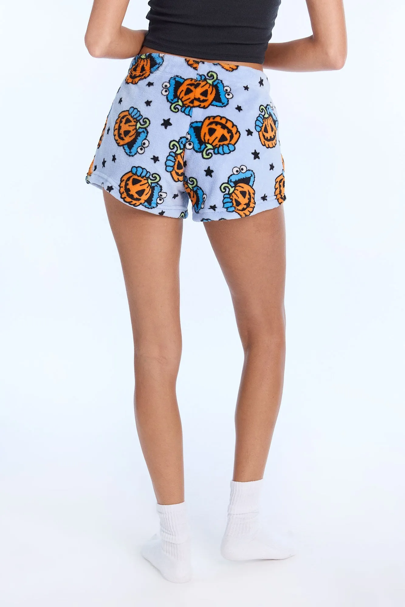 Cookie Monster Halloween Plush Pajama Shorts sold by Bluenotes product image thumbnail 3