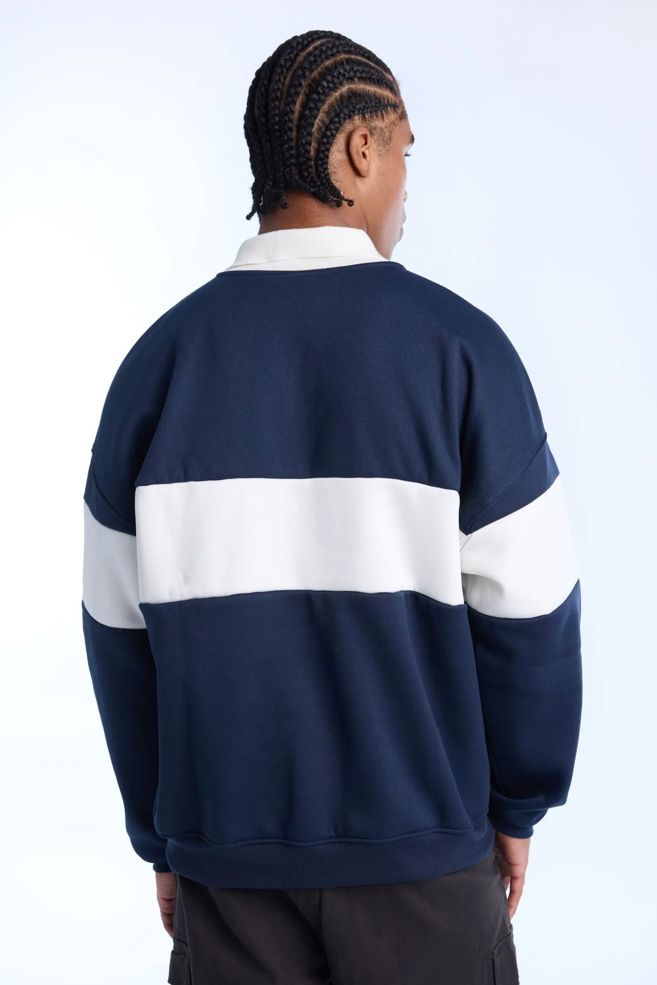 University of North Carolina Tar Heels Colour Block Polo Sweatshirt sold by Bluenotes product image thumbnail 3