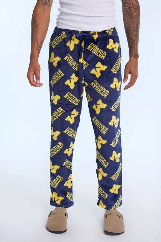 Michigan Wolverines Plush Pajama Pants sold by Bluenotes