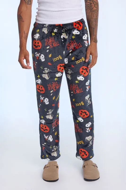 Peanuts Spooky Snoopy Plush Pajama Pants sold by Bluenotes