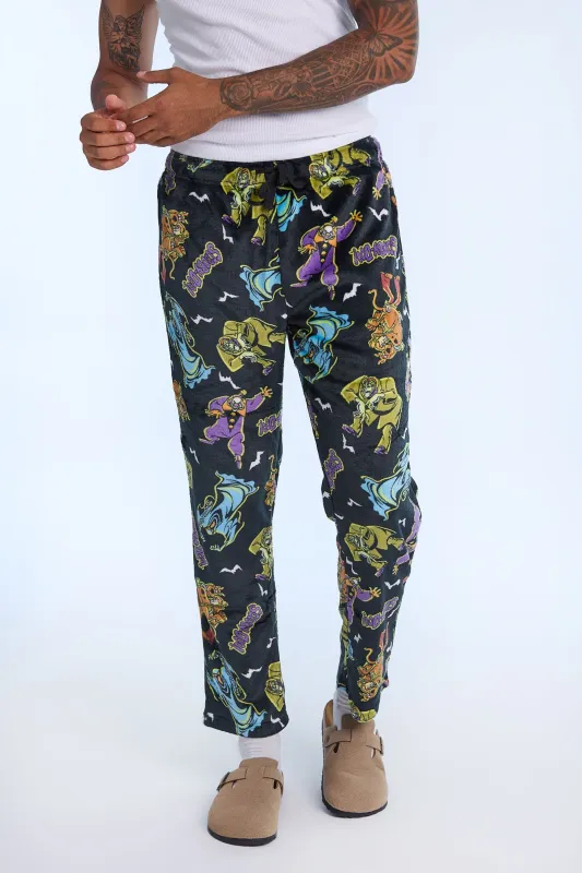 Spooky Scooby-Doo Printed Plush Pajama Pants sold by Bluenotes