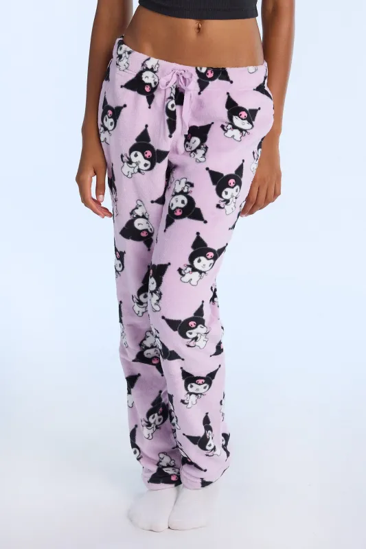 Kuromi Plush Pajama Pants sold by Bluenotes