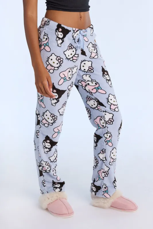 Hello Kitty Kuromi My Melody Plush Pajama Pants sold by Bluenotes