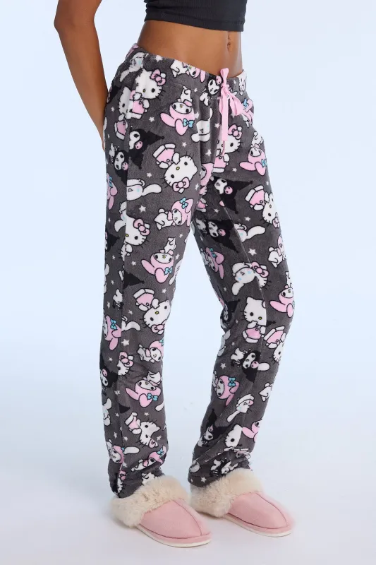 Hello Kitty Kuromi Cinnamoroll Plush Pajama Pants sold by Bluenotes