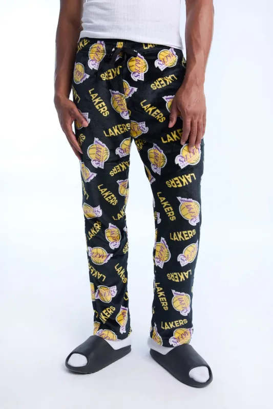 Los Angeles Lakers Plush Pajama Pants sold by Bluenotes