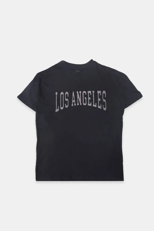 Los Angeles Leopard Embroidered Graphic Boyfriend Tee sold by Bluenotes