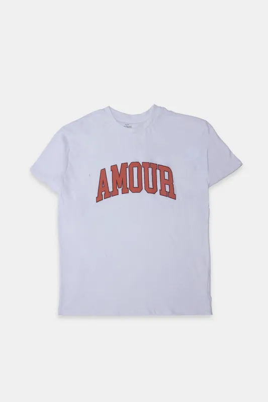 Amour Puff Print Graphic Boyfriend Tee sold by Bluenotes