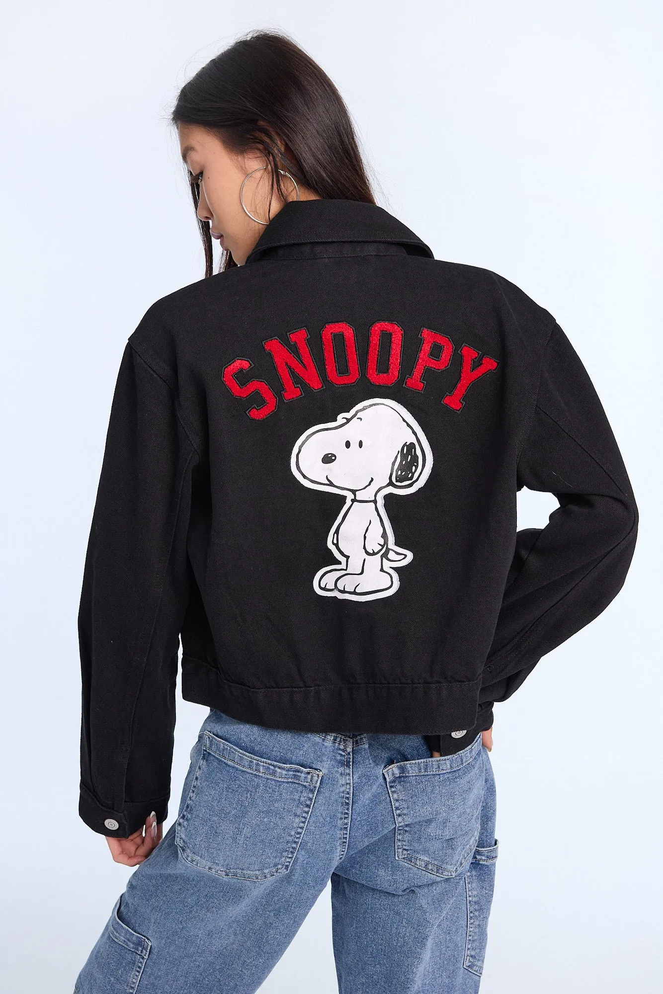 Peanuts Snoopy & Woodstock Denim Jacket sold by Bluenotes