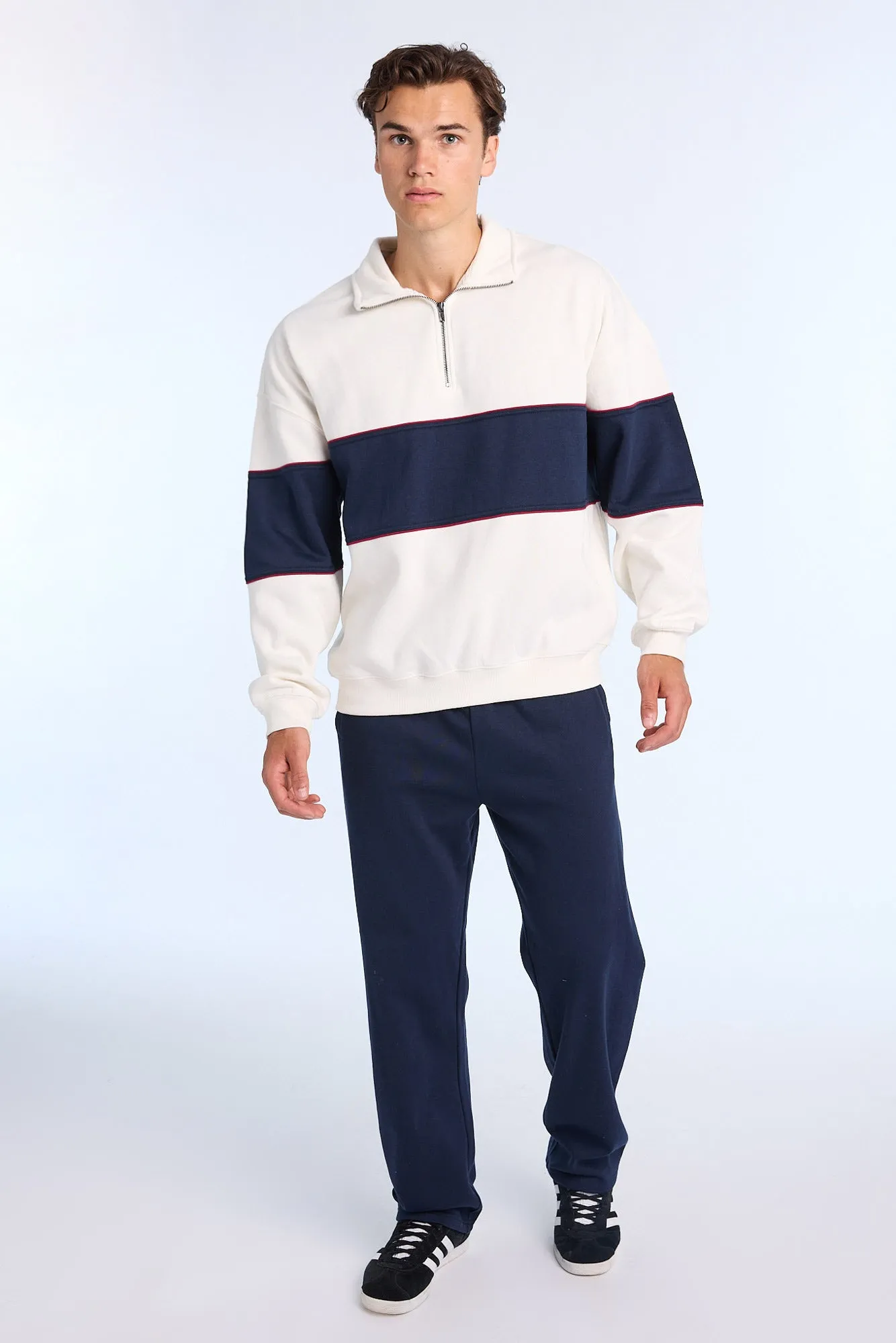 AERO Colour Block Mock Neck Sweatshirt sold by Bluenotes product image thumbnail 5