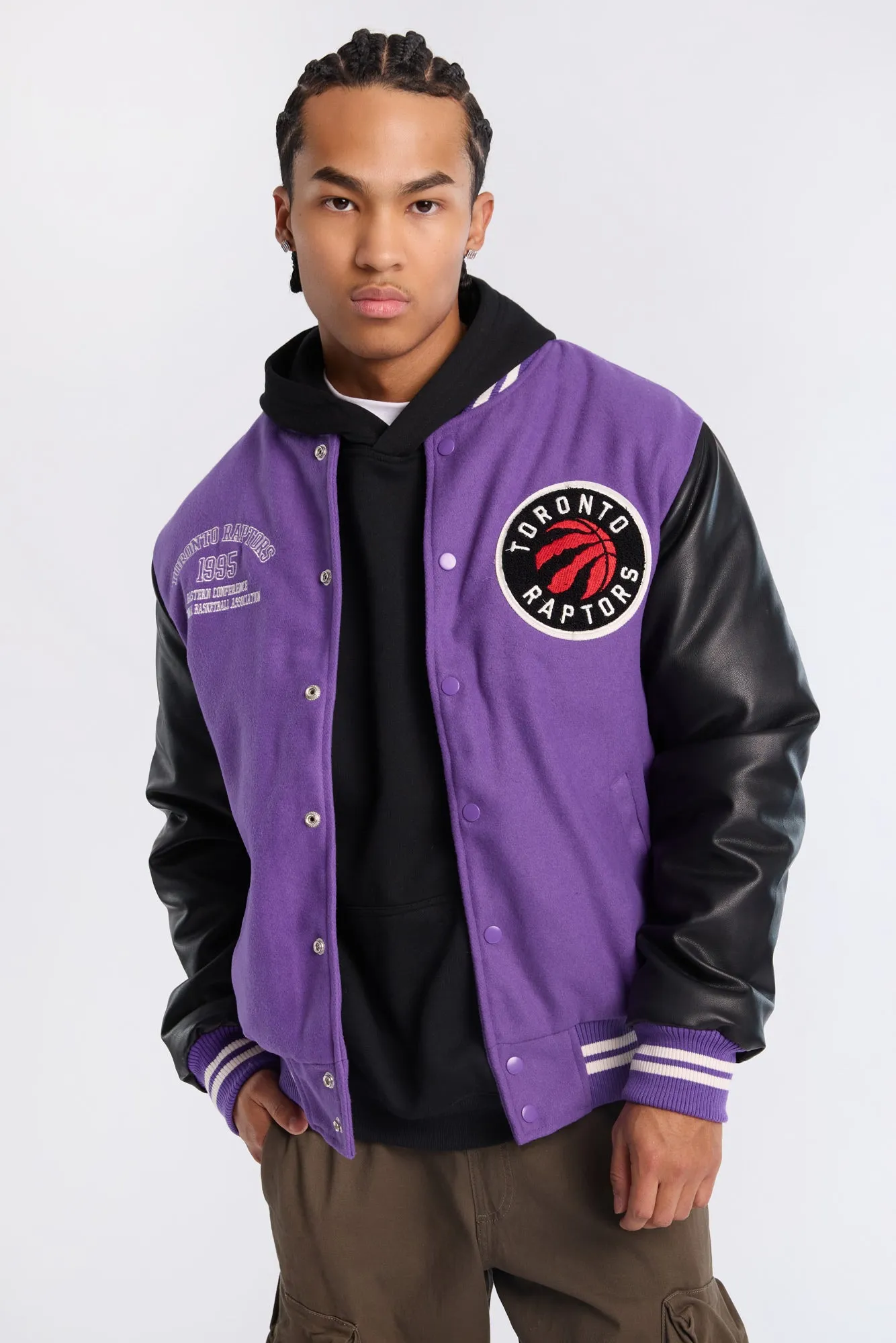 Toronto Raptors Varsity Bomber Jacket sold by Bluenotes