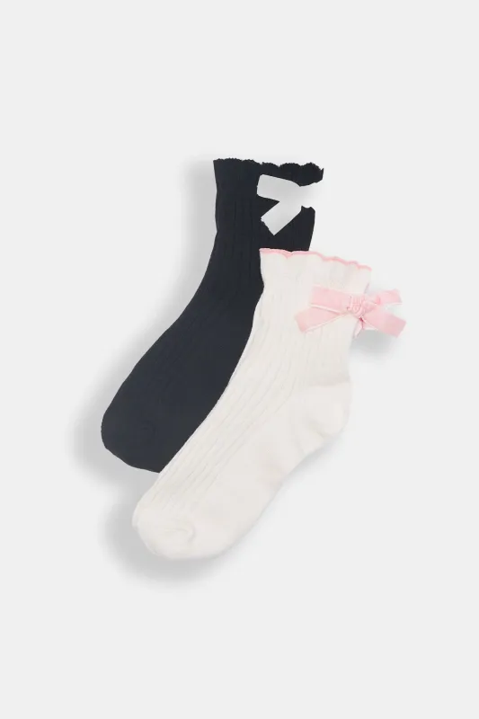 Bow Crew Socks 2-Pack sold by Bluenotes