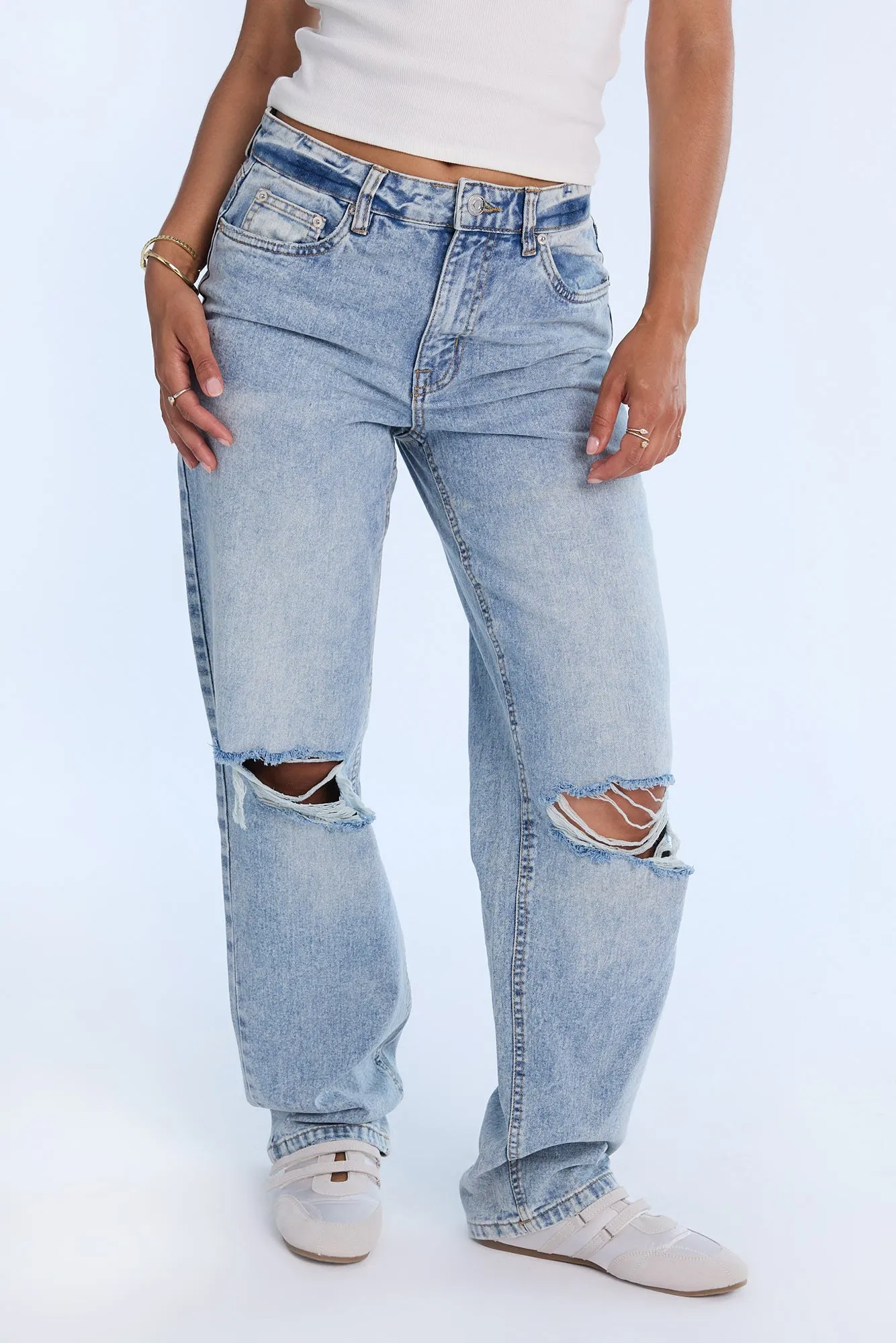 AERO High Rise Baggy Jeans sold by Bluenotes