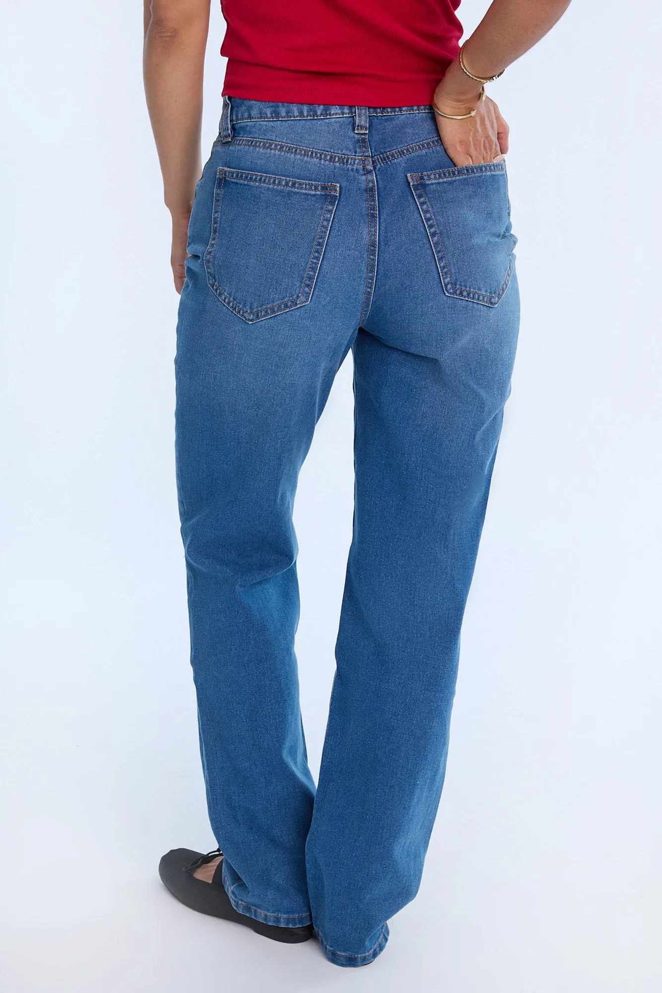 AERO Super High Rise Straight Jeans sold by Bluenotes product image thumbnail 3