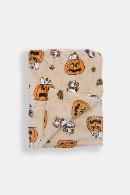 Peanuts Halloween Plush Blanket sold by Bluenotes
