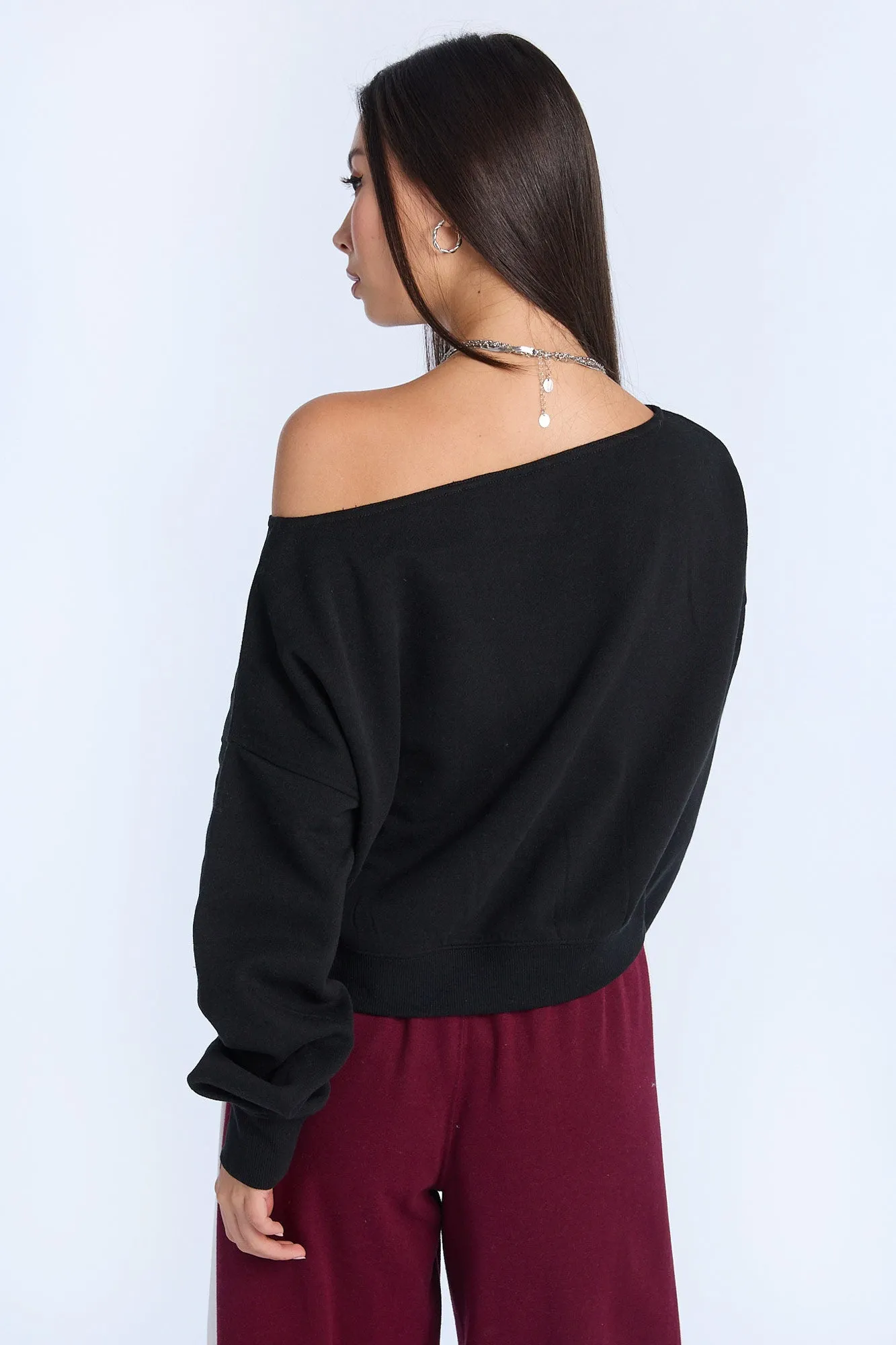 AERO Graphic Off-Shoulder Sweatshirt sold by Bluenotes product image thumbnail 4