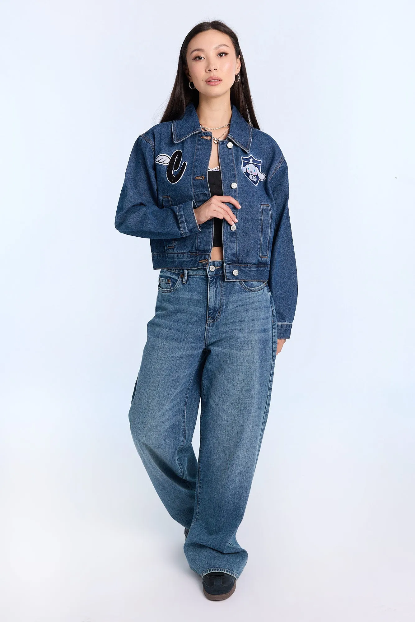 Hello Kitty Cinnamoroll Embroidered Denim Jacket sold by Bluenotes product image thumbnail 4