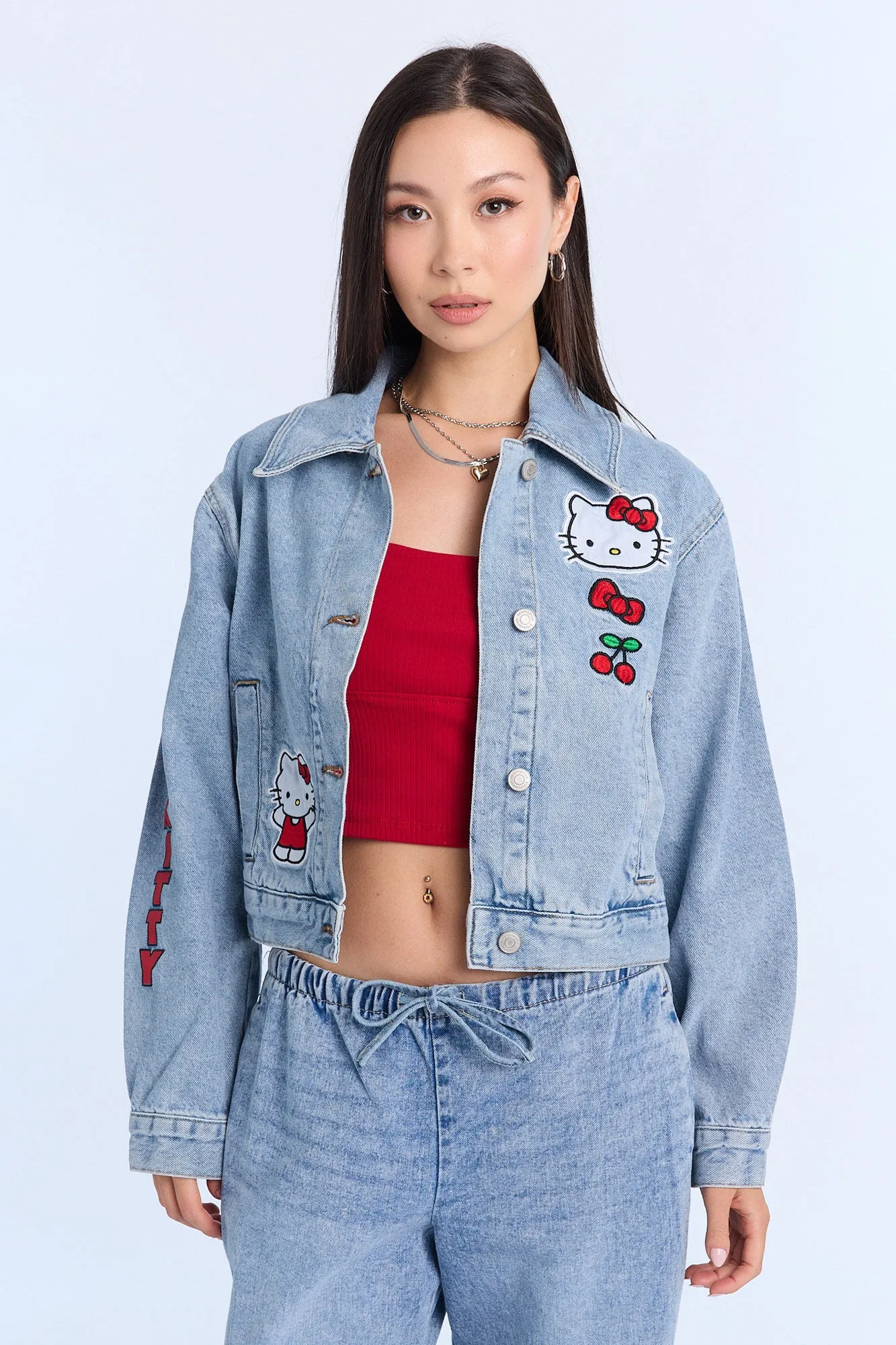 Hello Kitty Embroidered Denim Jacket sold by Bluenotes product image thumbnail 5