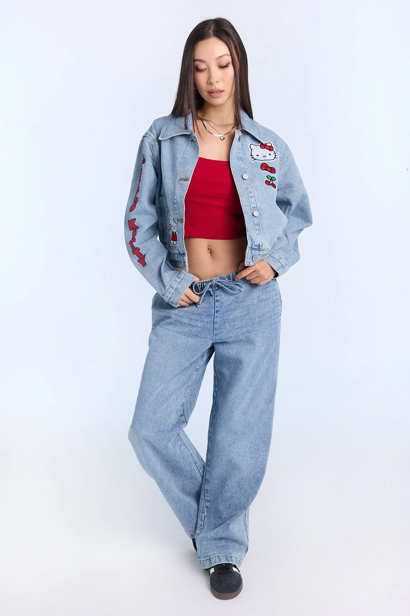 Hello Kitty Embroidered Denim Jacket sold by Bluenotes product image thumbnail 4