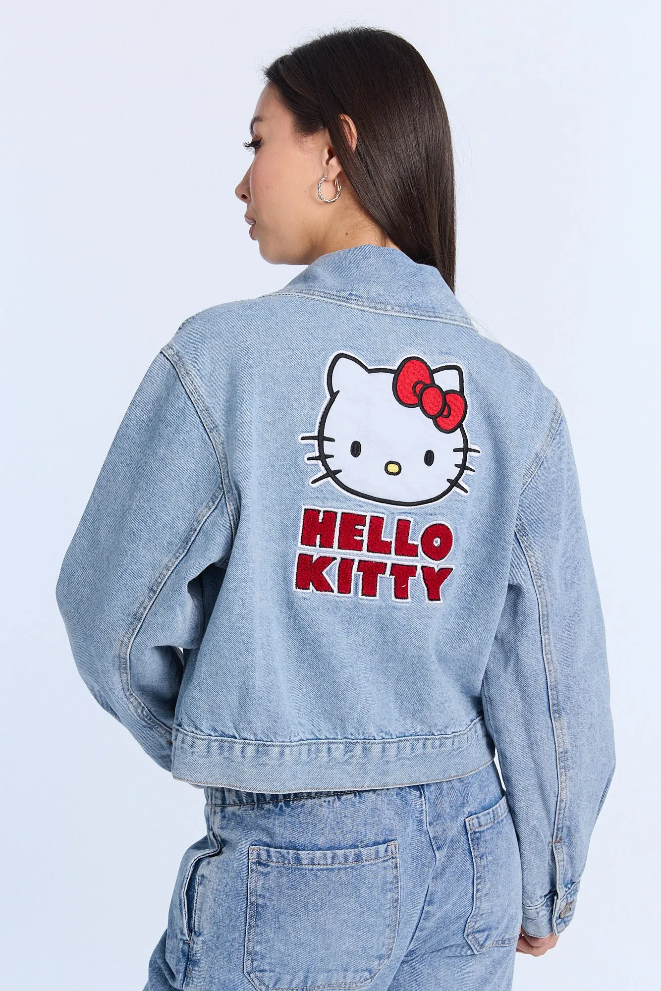 Hello Kitty Embroidered Denim Jacket sold by Bluenotes product image thumbnail 3