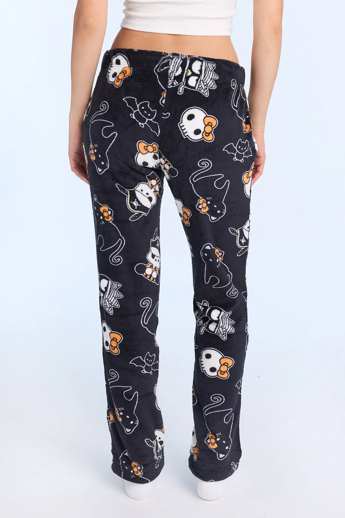 Hello Kitty Cat Halloween Plush Pajama Pants sold by Bluenotes product image thumbnail 3