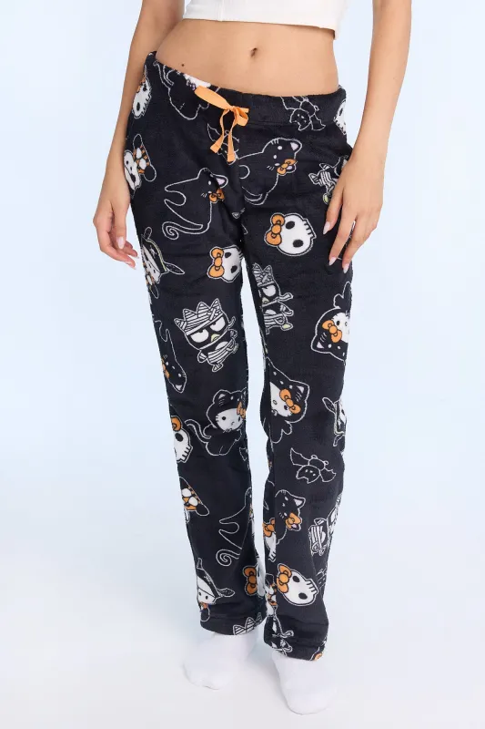 Hello Kitty Cat Halloween Plush Pajama Pants sold by Bluenotes