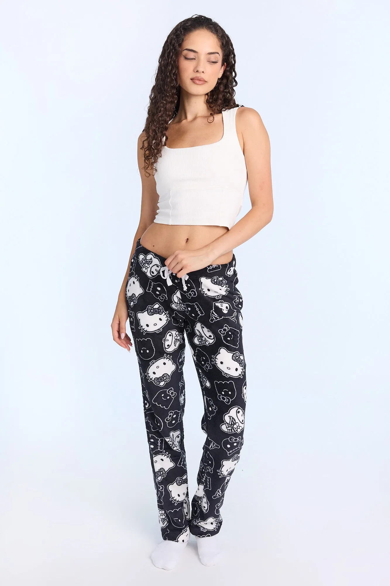 Hello Kitty Kuromi Halloween Plush Pajama Pants sold by Bluenotes product image thumbnail 4