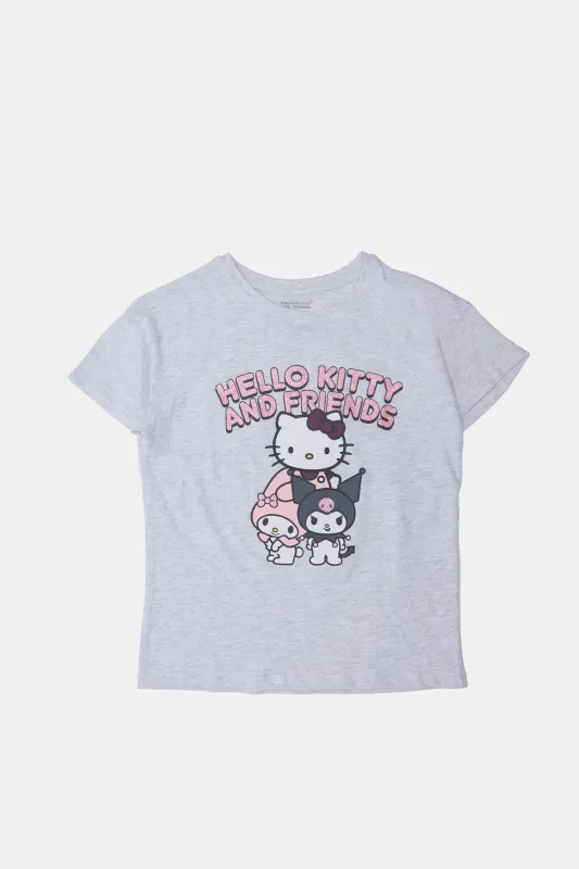 Girls' Hello Kitty And Friends Glitter Graphic Classic Tee sold by Bluenotes