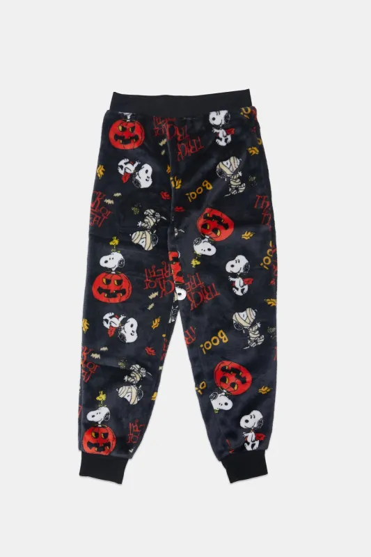 Boys' Peanuts Spooky Snoopy Plush Pajama Pants sold by Bluenotes