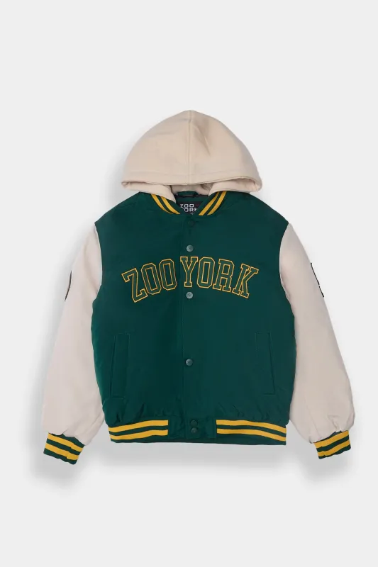 Boys' Graphic Varsity Hooded Jacket sold by Bluenotes
