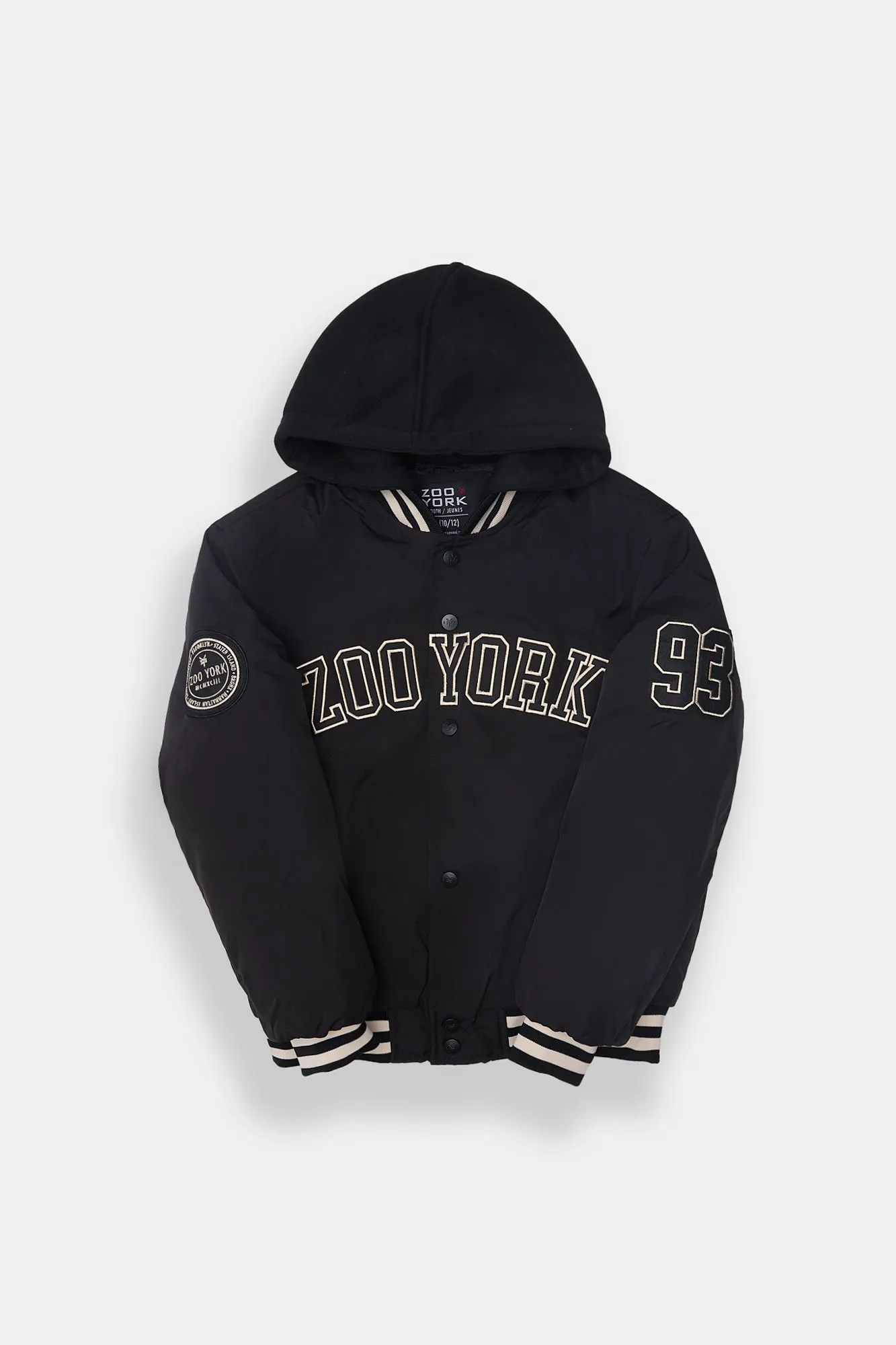 Boys' Graphic Varsity Hooded Jacket sold by Bluenotes product image thumbnail 4