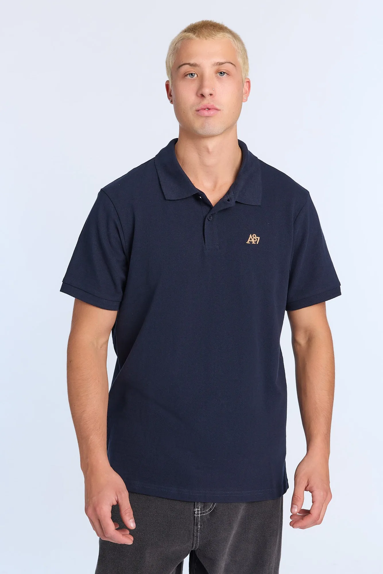 AERO A 87 Embroidered Pique Polo sold by Bluenotes