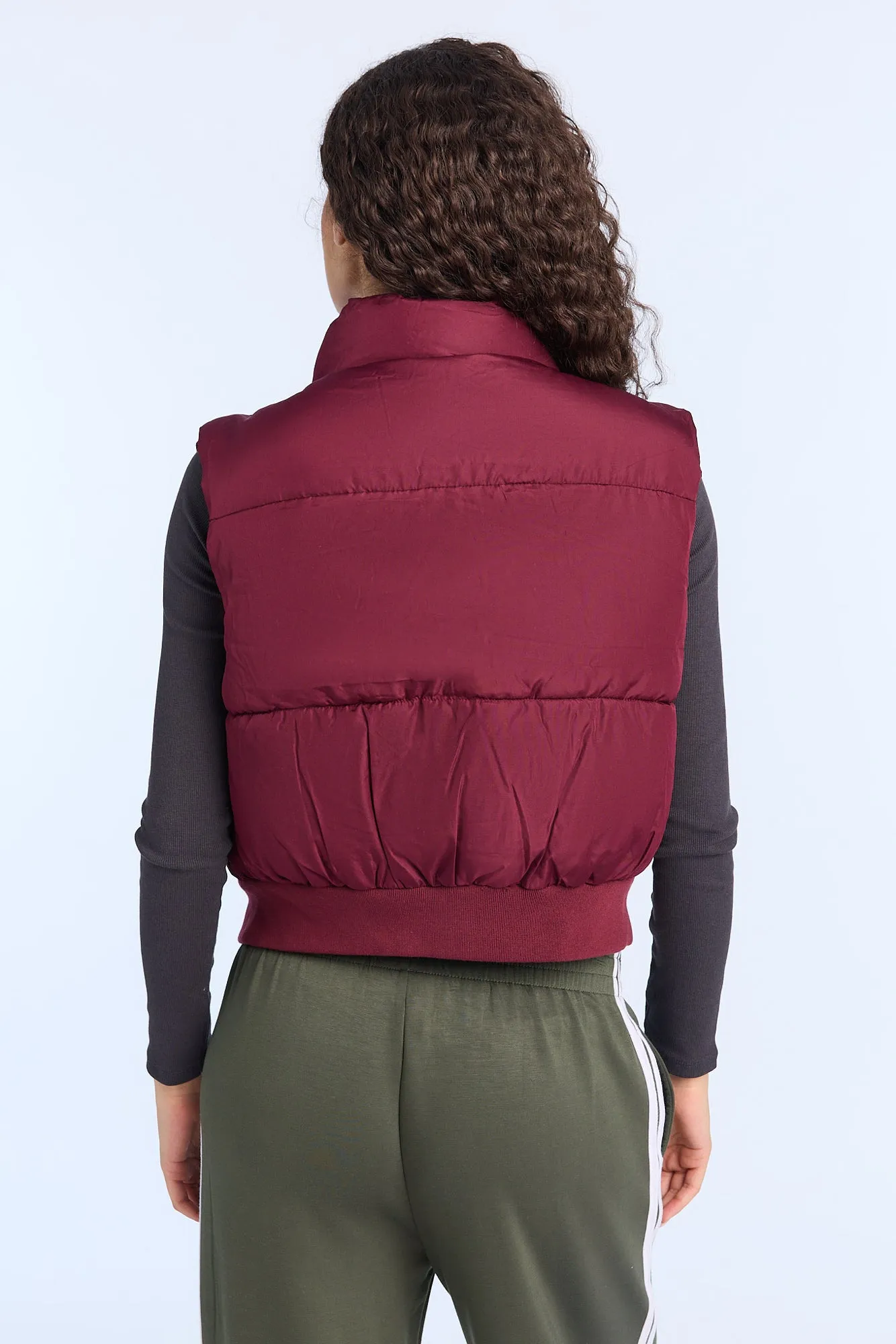 AERO Zip-Up Cropped Puffer Vest sold by Bluenotes product image thumbnail 4