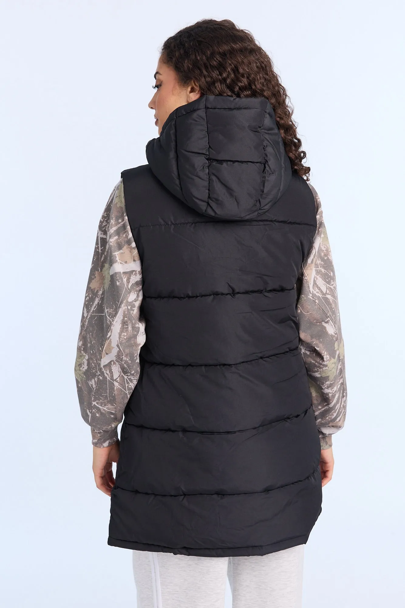 Long Hooded Puffer Vest sold by Bluenotes product image thumbnail 4