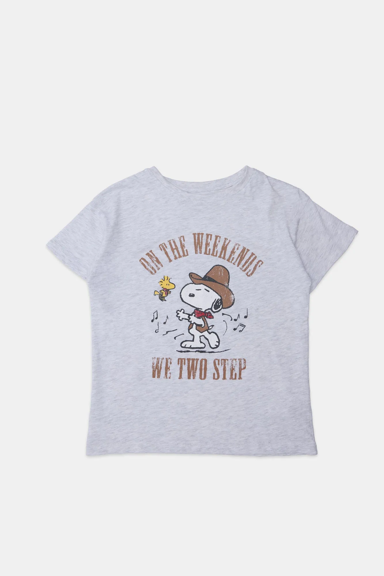 Girls' Peanuts On The Weekend We Two-Step Graphic Classic Tee sold by Bluenotes