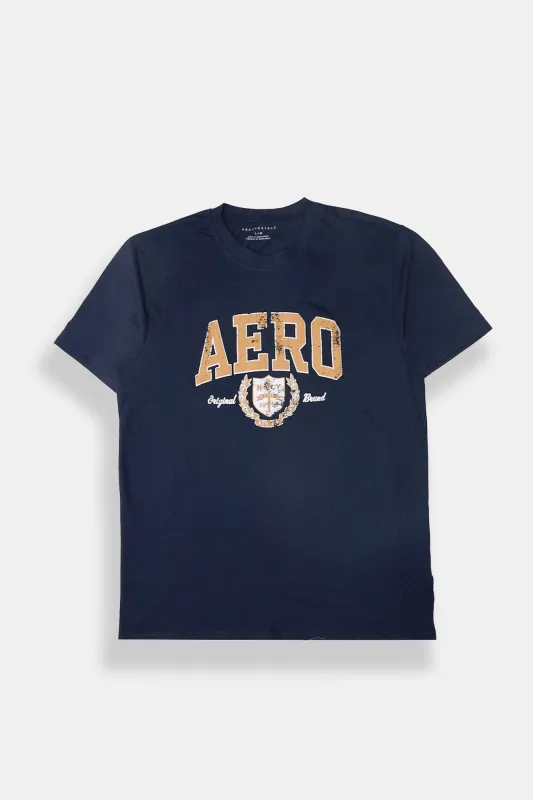 AERO Original Crest Puff Print Graphic Tee sold by Bluenotes