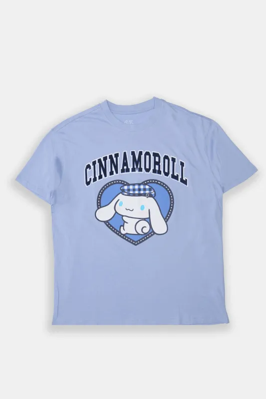 Cinnamoroll Flocked Graphic Boyfriend Tee sold by Bluenotes