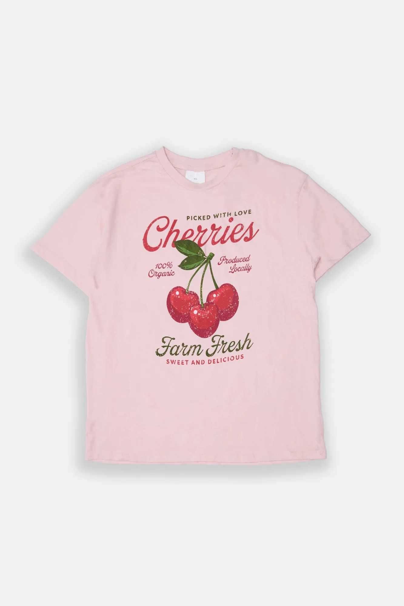Cherries Farm Fresh Graphic Boyfriend Tee sold by Bluenotes