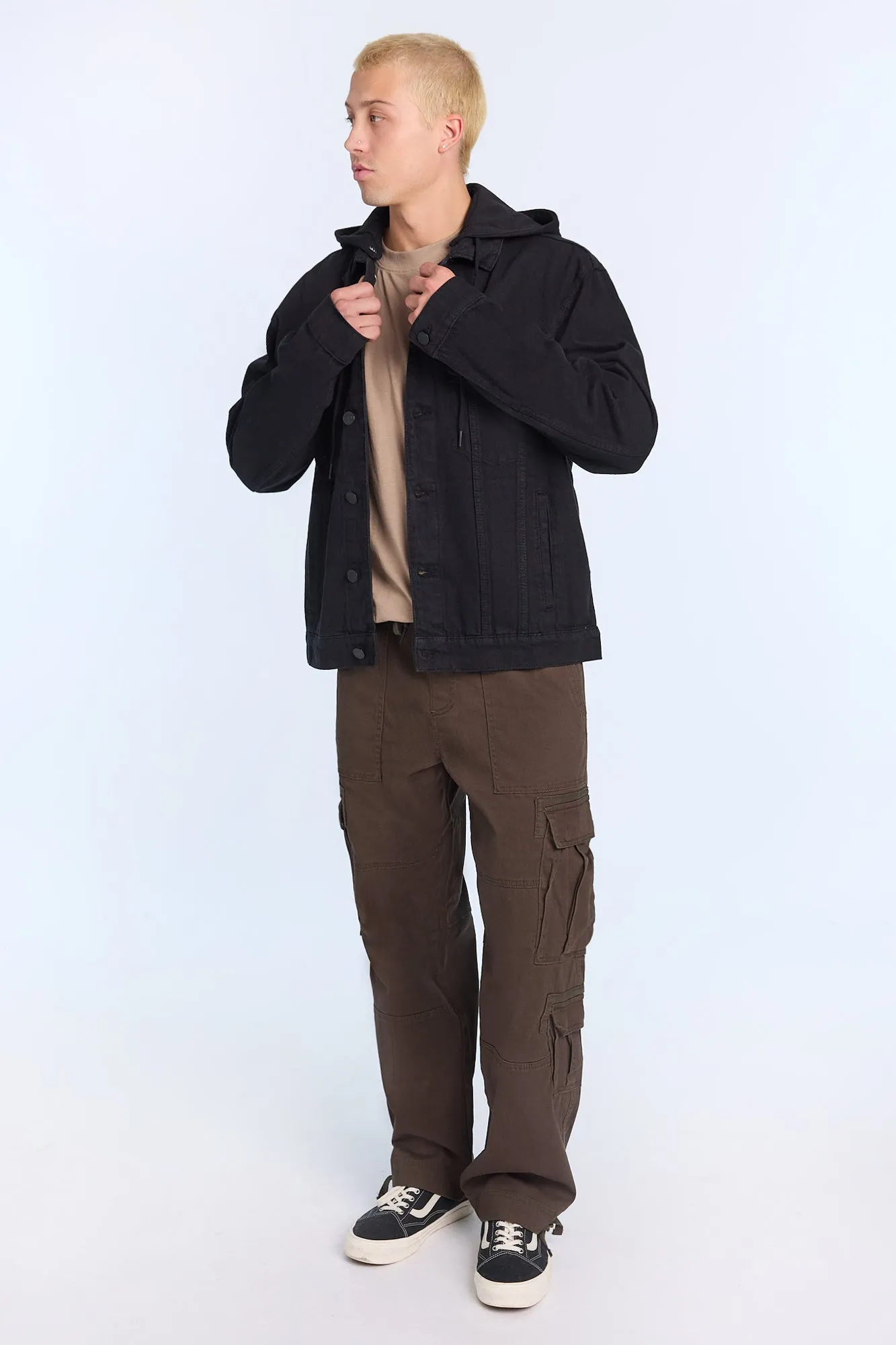 North Western Hooded Denim Jacket sold by Bluenotes product image thumbnail 5