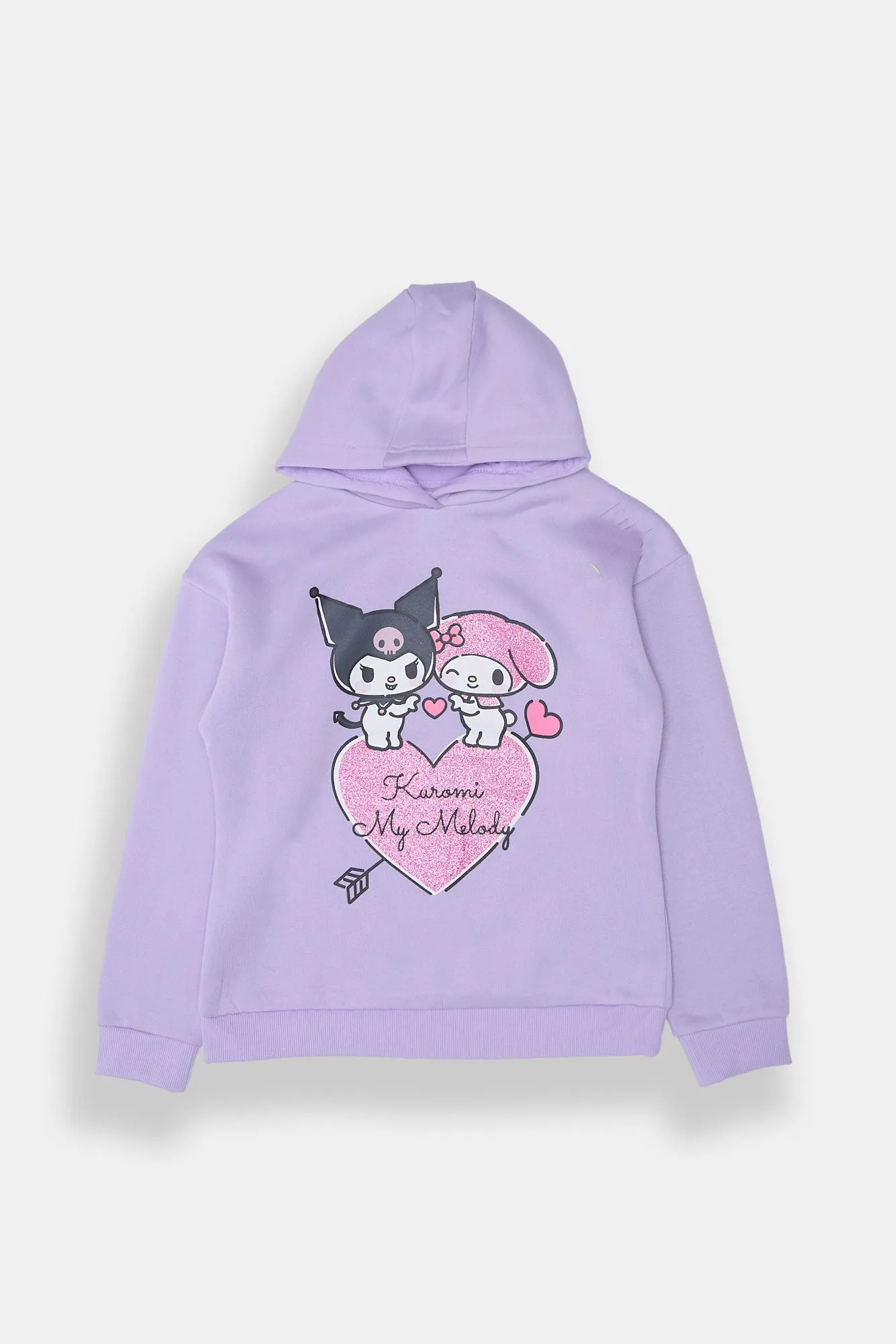 Girls' Kuromi My Melody Glitter Hoodie sold by Bluenotes