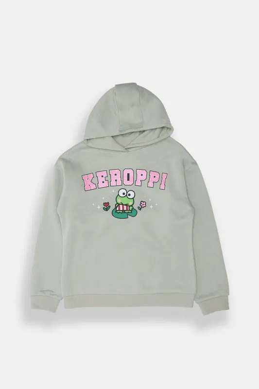 Girls' Keroppi Glitter Hoodie sold by Bluenotes