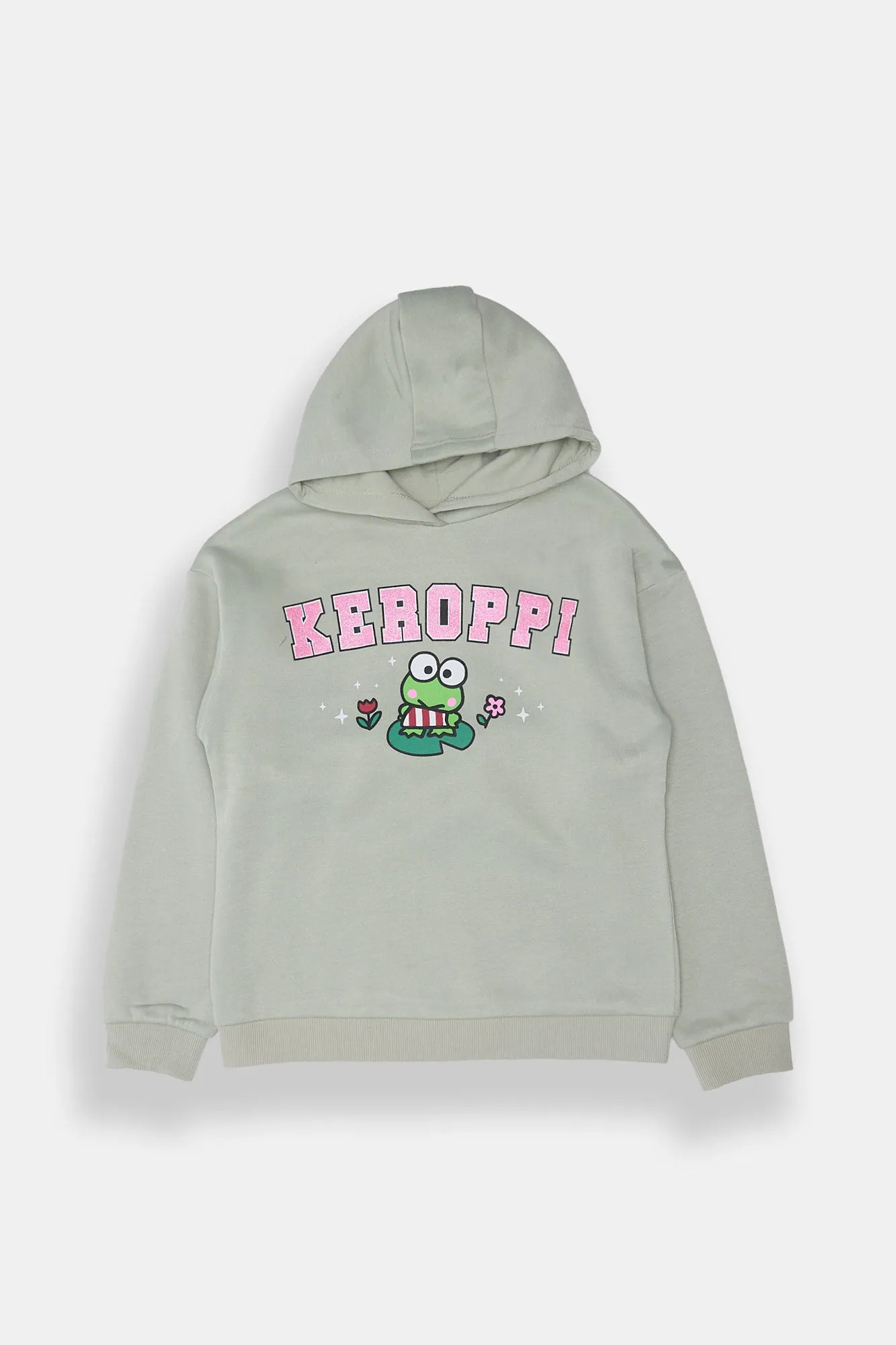 Girls' Keroppi Glitter Hoodie sold by Bluenotes