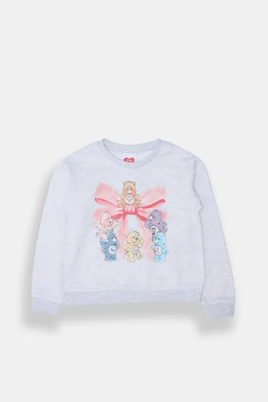 Girls' Care Bears Ribbon Crew Neck Sweatshirt sold by Bluenotes