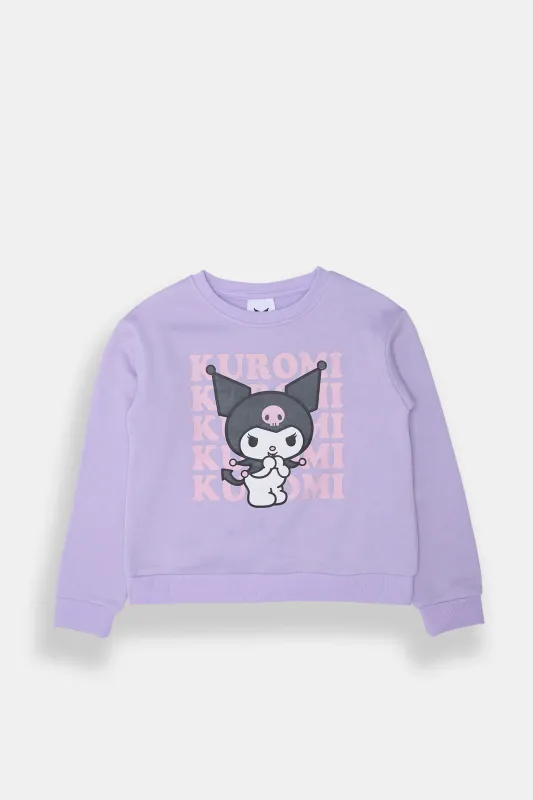 Girls' Kuromi Crew Neck Sweatshirt sold by Bluenotes