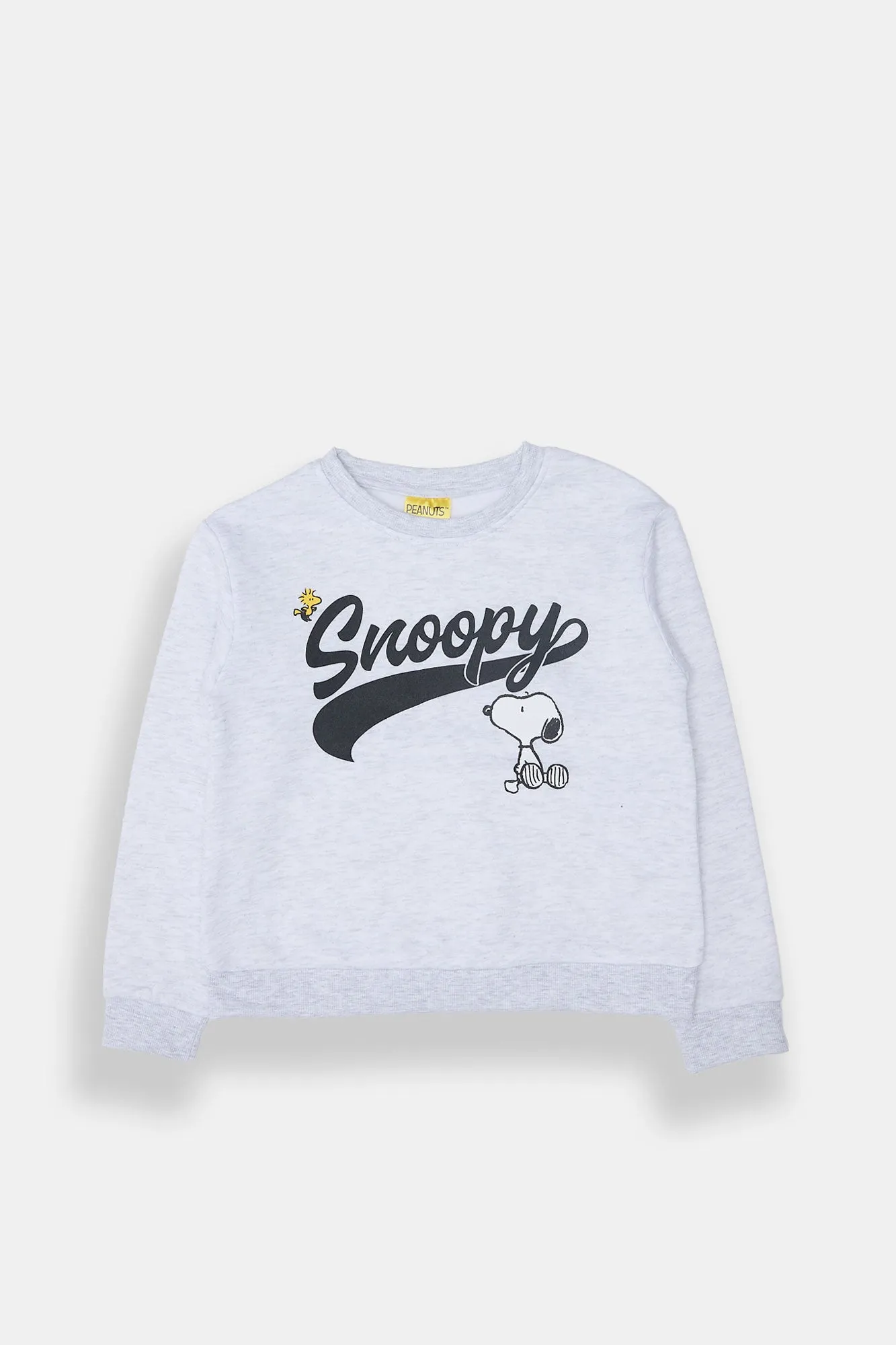 Girls' Peanuts Snoopy & Woodstock Crew Neck Sweatshirt sold by Bluenotes