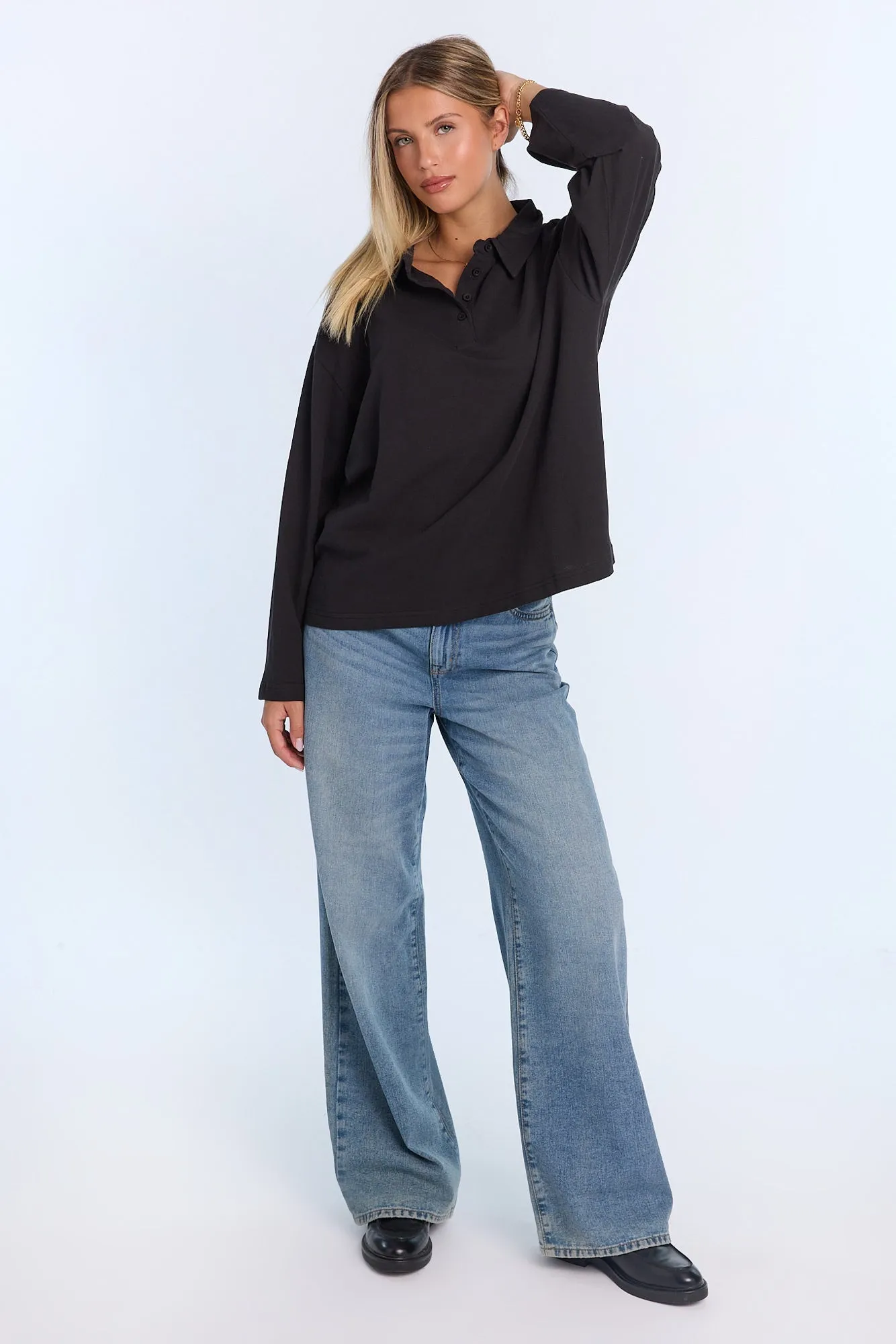 AERO Long Sleeve Pique Polo sold by Bluenotes product image thumbnail 5