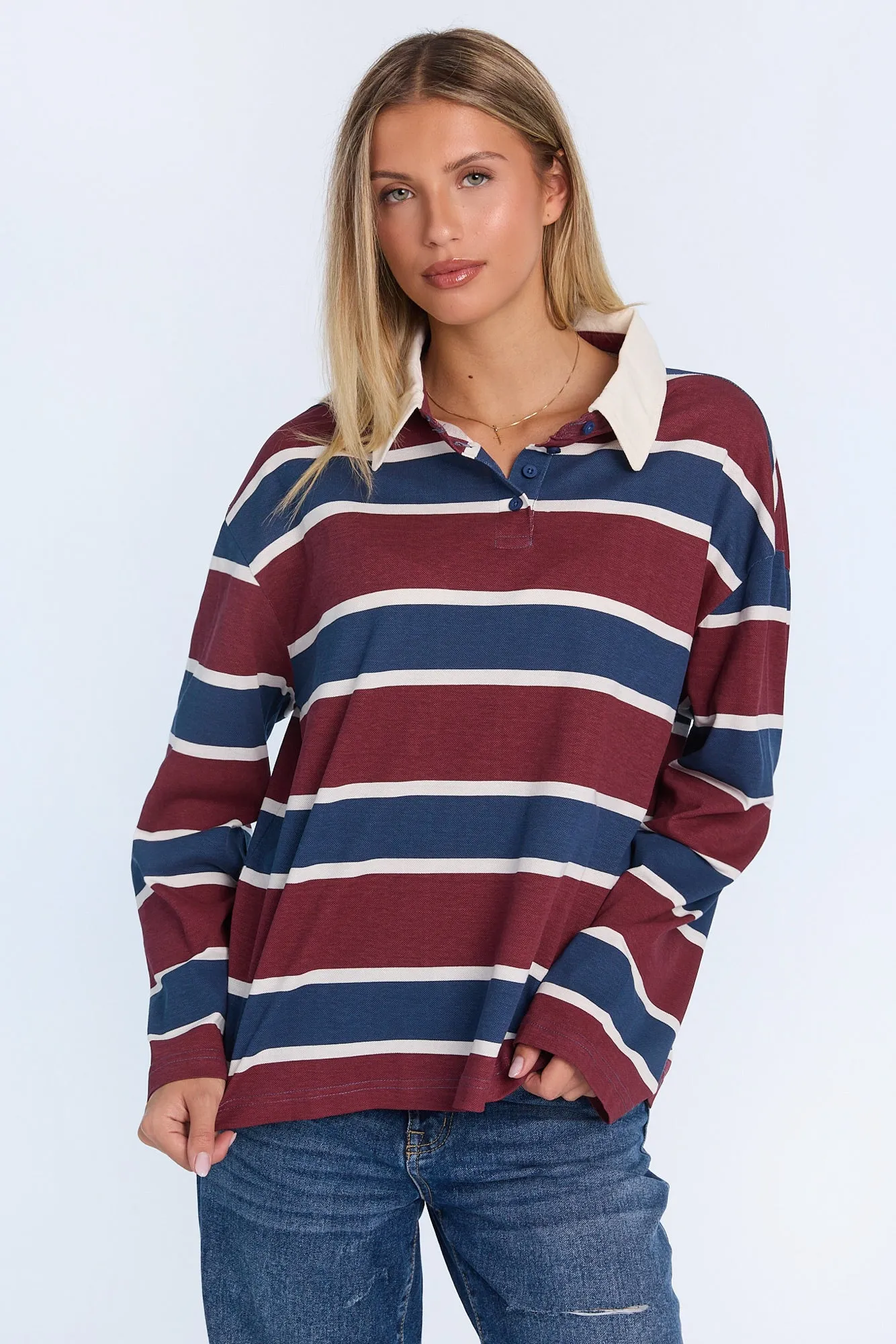 AERO Long Sleeve Pique Polo sold by Bluenotes